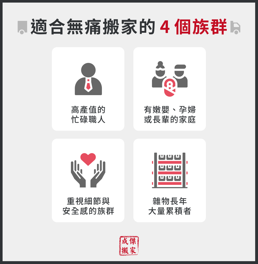 適合無痛搬家的 4 個族群